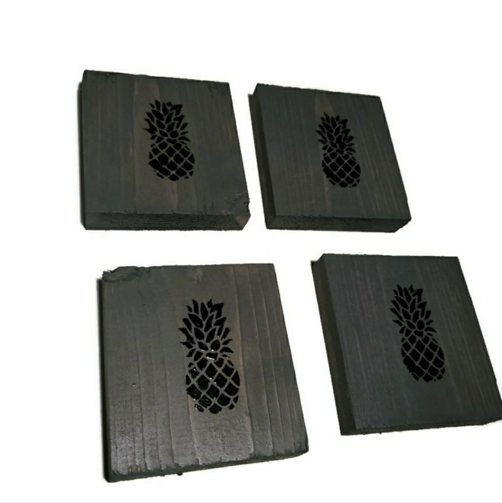 Bar Pineapple modern beach house coasters
